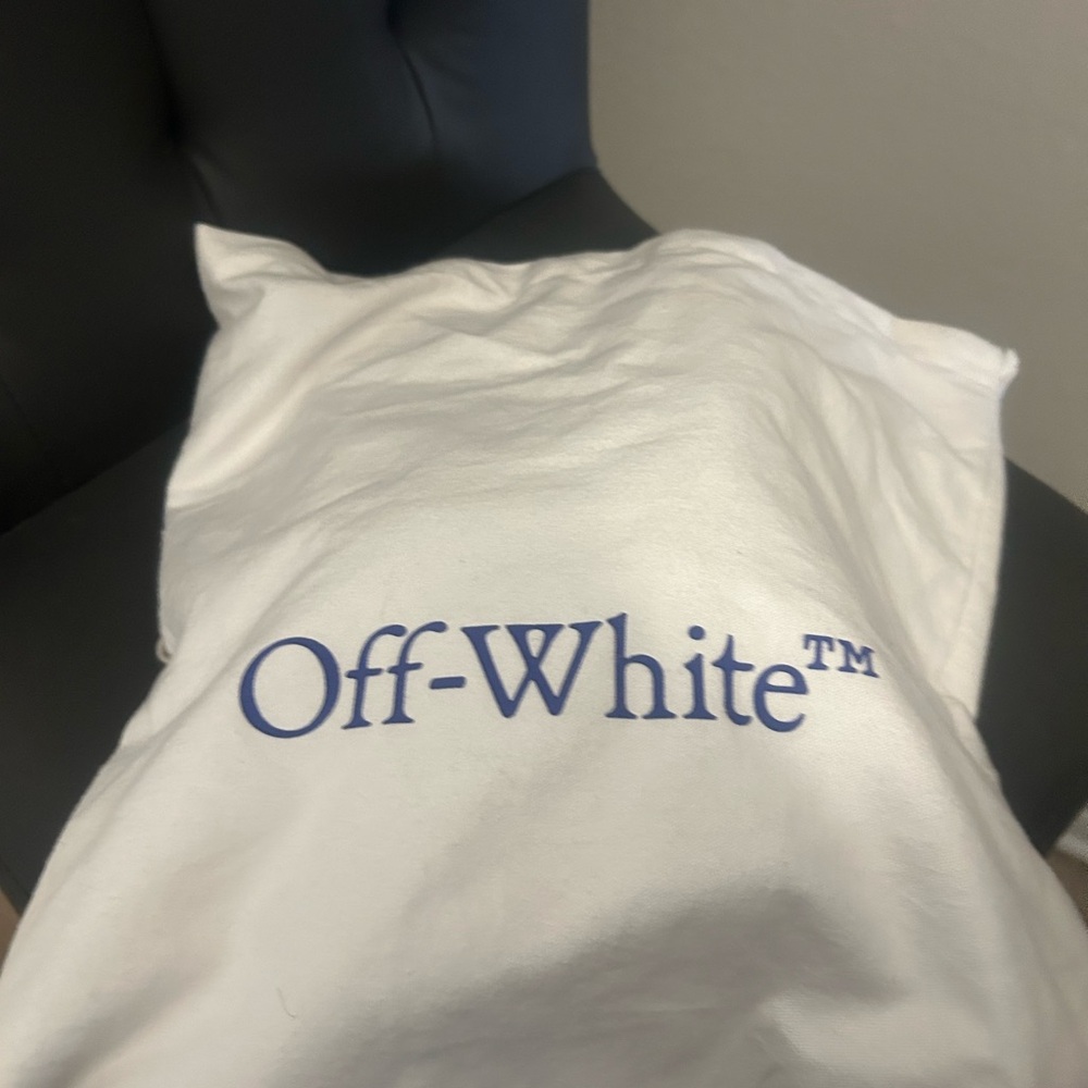 Off-White White Tee with Blue Logo